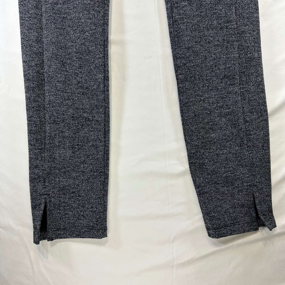 Athleta Dark Academia Herringbone Split Hem Leggings Small Tall Gray ST 353504 - Picture 3 of 11
